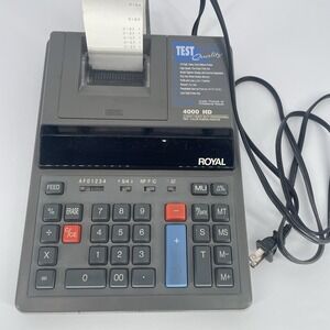 Royal 4000HD Professional Ribbon Printing Calculator Adding Machine Tested Works